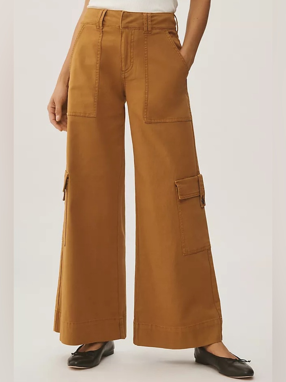 Anthropologie Pilcro Mid-Rise Wide-Leg Cargo Pants Size 25